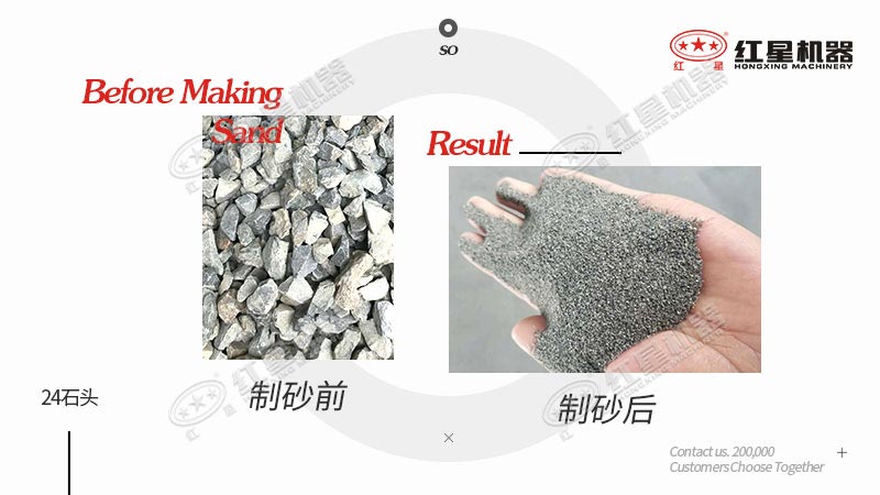 24石頭做機制砂原料，一立方米出多少機制砂